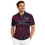 Houston Texans Polo Shirt Personalized Paisley Band Blue Best Selling