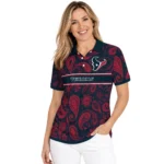 Houston Texans Polo Shirt Personalized Paisley Band Blue Best Selling