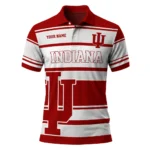 Indiana Hoosiers Polo Shirt Personalized Horizontal Blocks Red Best Selling