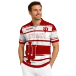 Indiana Hoosiers Polo Shirt Personalized Horizontal Blocks Red Best Selling