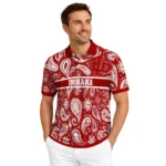 Indiana Hoosiers Polo Shirt Personalized Paisley Band Red Best Selling
