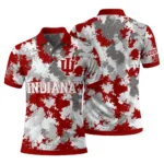 Indiana Hoosiers Polo Shirt Personalized Pixel Camo Red Best Selling