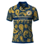 Indiana Pacers Polo Shirt - Customized Paisley Band Blue