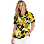 Iowa Hawkeyes Polo Shirt Customized Pixel Camo Black Best Selling