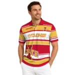 Iowa State Cyclones Polo Shirt Custom Horizontal Blocks Red Best Selling