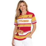 Iowa State Cyclones Polo Shirt Custom Horizontal Blocks Red Best Selling