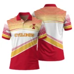 Iowa State Cyclones Polo Shirt Custom Slanted Stripes Red White Best Selling