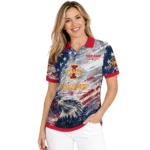 Iowa State Cyclones Polo Shirt Custom Star Brushstrokes Red Blue Best Selling