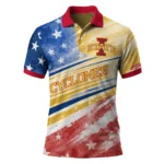 Iowa State Cyclones Polo Shirt Custom Star Stripes Red Blue Best Selling