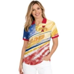 Iowa State Cyclones Polo Shirt Custom Star Stripes Red Blue Best Selling