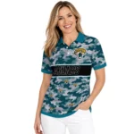 Jacksonville Jaguars Polo Shirt Customized Camo Band Teal Best Selling