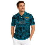 Jacksonville Jaguars Polo Shirt Customized Paisley Band Teal Best Selling
