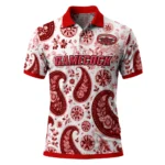 Jacksonville State Gamecocks Polo Shirt Custom Paisley Florals Red White Best Selling