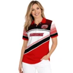 Jacksonville State Gamecocks Polo Shirt Custom Slanted Stripes Red White Best Selling