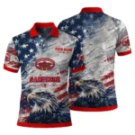 Jacksonville State Gamecocks Polo Shirt Custom Star Brushstrokes Red Blue Best Selling