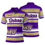 James Madison Dukes Polo Shirt Customized Horizontal Blocks Purple Best Selling