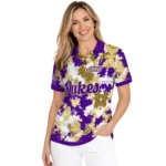 James Madison Dukes Polo Shirt Customized Pixel Camo Purple Best Selling