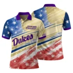 James Madison Dukes Polo Shirt Customized Star Stripes Red Blue Best Selling