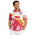 Kansas City Chiefs Polo Shirt Custom Floral Angles Red White Best Selling