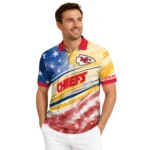Kansas City Chiefs Polo Shirt Custom Star Stripes Red Blue Best Selling