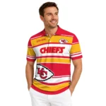 Kansas City Chiefs Polo Shirt Customized Horizontal Blocks Red Best Selling