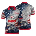 Kansas City Chiefs Polo Shirt Customized Star Brushstrokes Red Blue Best Selling