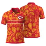 Kansas City Chiefs Polo Shirt Personalized Paisley Band Red Best Selling