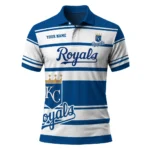 Kansas City Royals Polo Shirt Customized Horizontal Blocks Royal Blue Best Selling