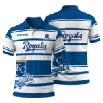 Kansas City Royals Polo Shirt Customized Horizontal Blocks Royal Blue Best Selling