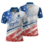 Kansas City Royals Polo Shirt Customized Star Stripes Red Blue Best Selling