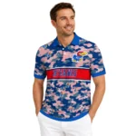 Kansas Jayhawks Polo Shirt Personalized Camo Band Blue Best Selling