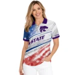 Kansas State Wildcats Polo Shirt Customized Star Stripes Red Blue Best Selling