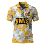 Kennesaw State Owls Polo Shirt Customized Pixel Camo Gold Best Selling