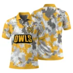 Kennesaw State Owls Polo Shirt Customized Pixel Camo Gold Best Selling