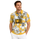 Kennesaw State Owls Polo Shirt Customized Pixel Camo Gold Best Selling