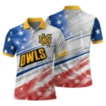 Kennesaw State Owls Polo Shirt Customized Star Stripes Red Blue Best Selling