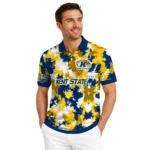 Kent State Golden Flashes Polo Shirt Custom Pixel Camo Navy Blue Best Selling