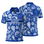 Kentucky Wildcats Polo Shirt Custom Paisley Band Blue Best Selling