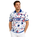 La Tech Polo Shirt Personalized Floral Pinstripe Blue White Best Selling