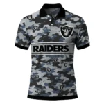 Las Vegas Raiders Polo Shirt Custom Camo Band Black Best Selling