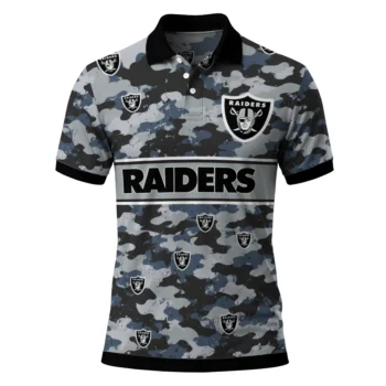 Las Vegas Raiders Polo Shirt Custom Camo Band Black Best Selling
