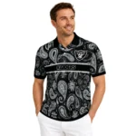 Las Vegas Raiders Polo Shirt Custom Paisley Band Black Best Selling
