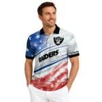 Las Vegas Raiders Polo Shirt Customized Star Stripes Red Blue Best Selling