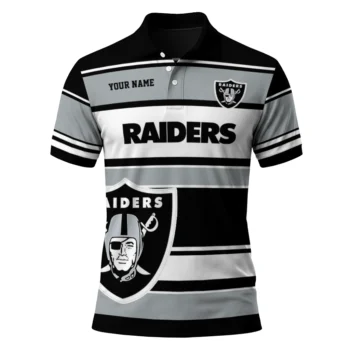 Las Vegas Raiders Polo Shirt Personalized Horizontal Blocks Black Best Selling