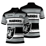 Las Vegas Raiders Polo Shirt Personalized Horizontal Blocks Black Best Selling