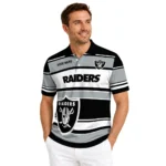 Las Vegas Raiders Polo Shirt Personalized Horizontal Blocks Black Best Selling