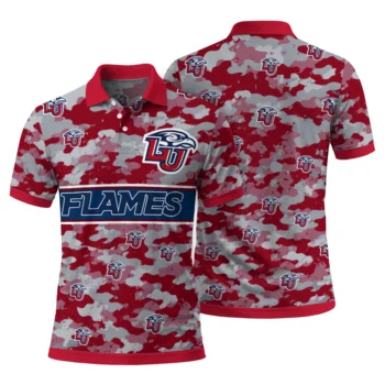Liberty Flames Polo Shirt Personalized Camo Band Red Fashion Forward