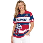 Liberty Flames Polo Shirt Personalized Horizontal Blocks Red Best Selling