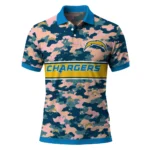Los Angeles Chargers Polo Shirt Customized Camo Band Blue Best Selling