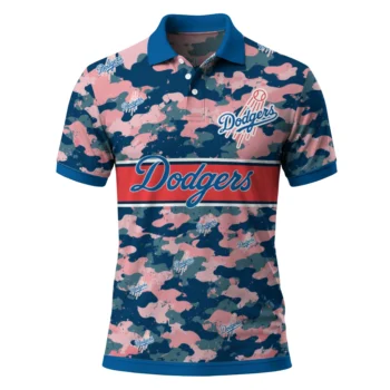 Los Angeles Dodgers Polo Shirt Custom Camo Band Blue Best Selling